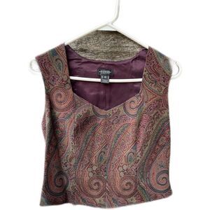 Vintage Juliana Collezioni size 10 jacquard fabric tank top